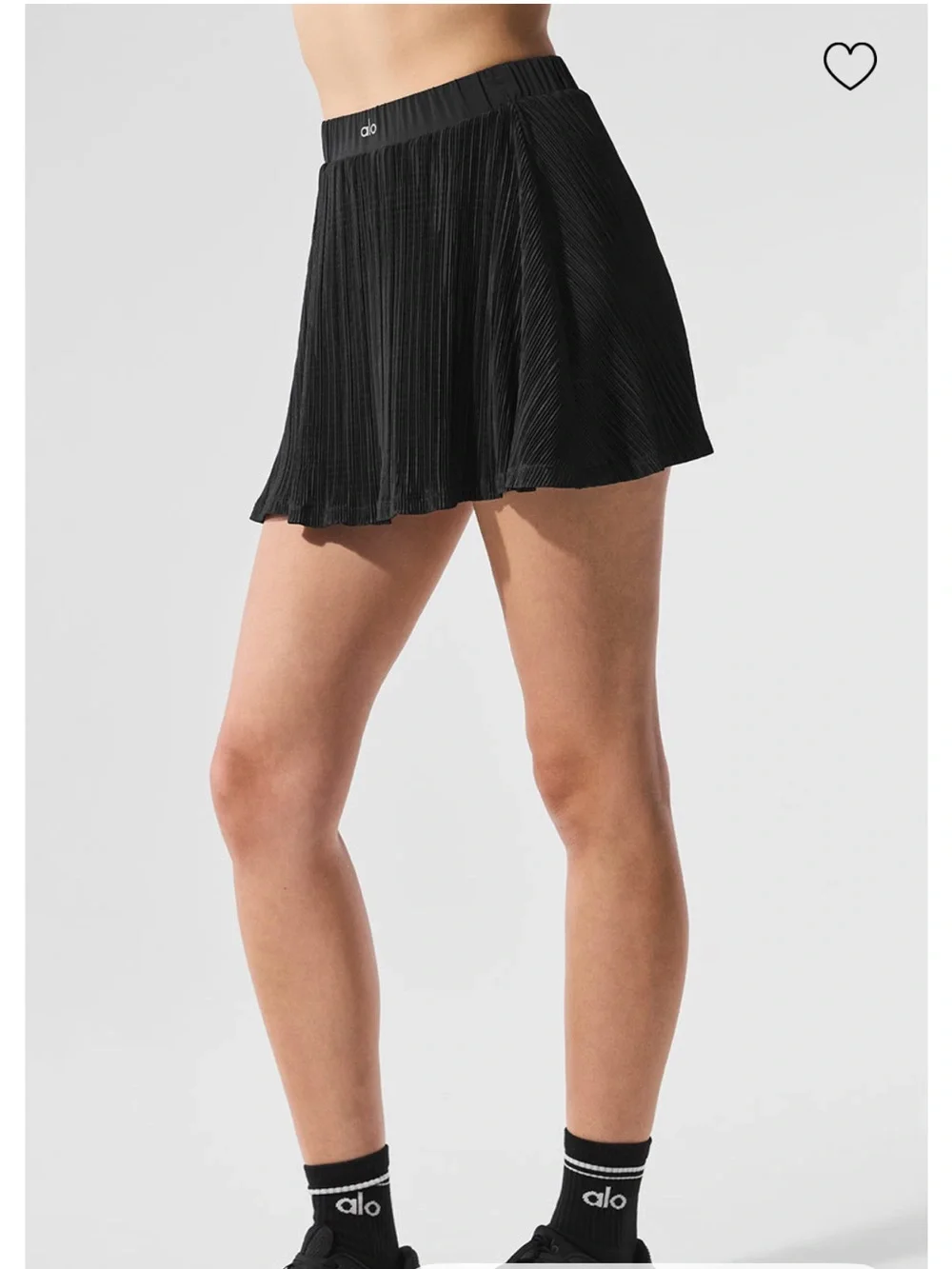 ALO Yoga Black Pleated Mini